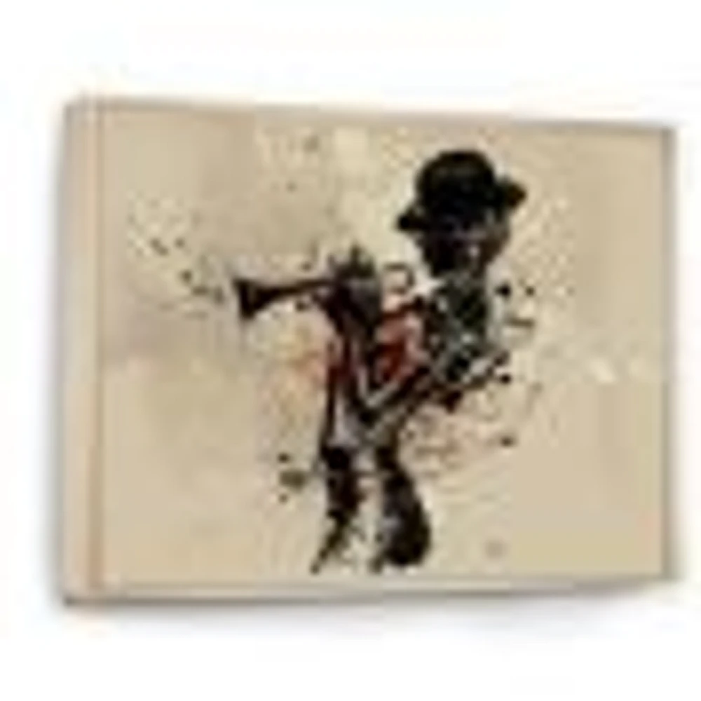 Woman Playing Jazz Trumpet  Wall Art