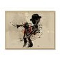 Woman Playing Jazz Trumpet  Wall Art