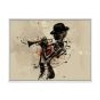 Woman Playing Jazz Trumpet  Wall Art