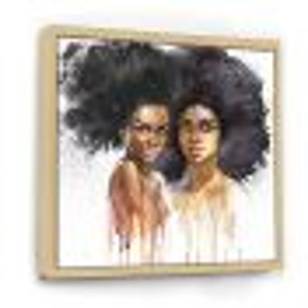 Portrait of Two Afro American Women  Wall Art