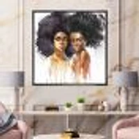 Portrait of Two Afro American Women  Wall Art