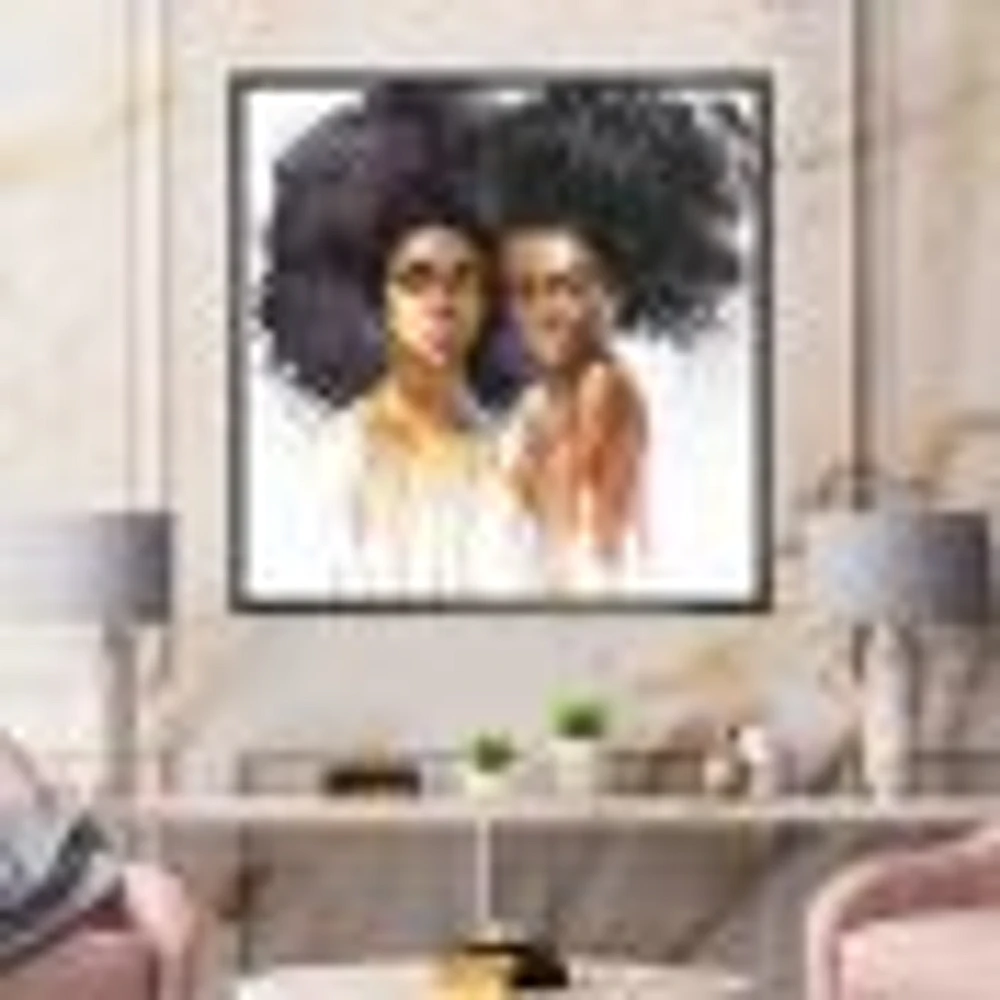 Portrait of Two Afro American Women  Wall Art