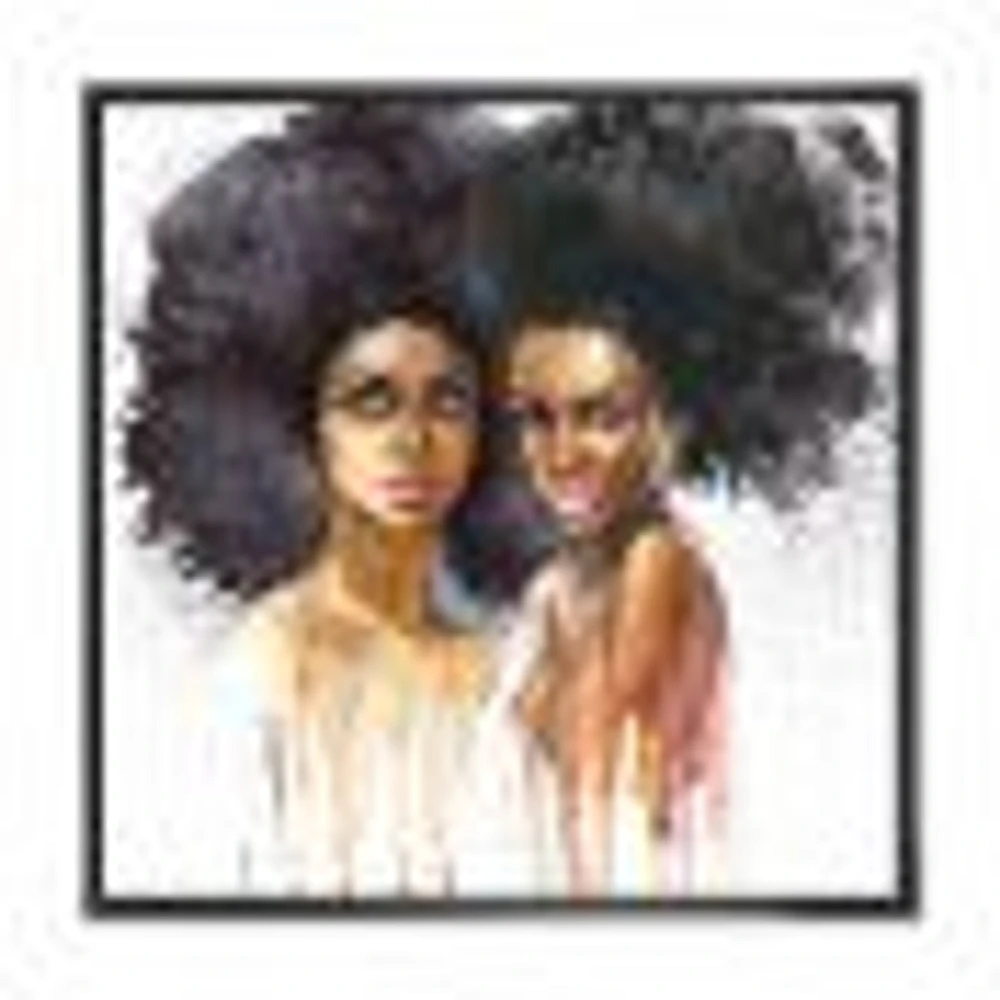 Portrait of Two Afro American Women  Wall Art