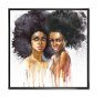 Portrait of Two Afro American Women  Wall Art