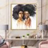 Portrait of Two Afro American Women  Wall Art