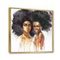 Portrait of Two Afro American Women  Wall Art