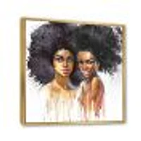 Portrait of Two Afro American Women  Wall Art