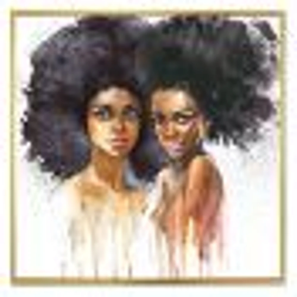 Portrait of Two Afro American Women  Wall Art