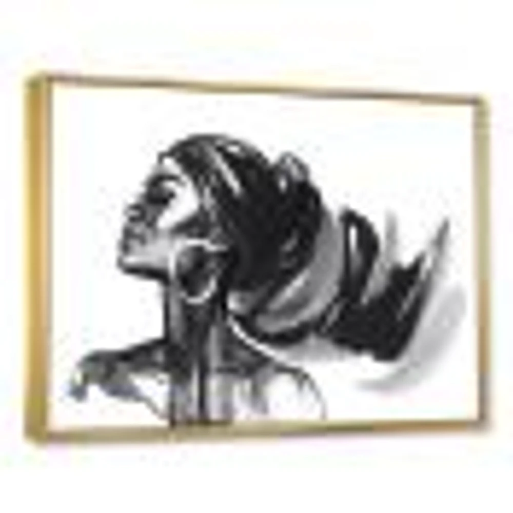 Monochrome Portrait of African American Woman IV  Wall Art