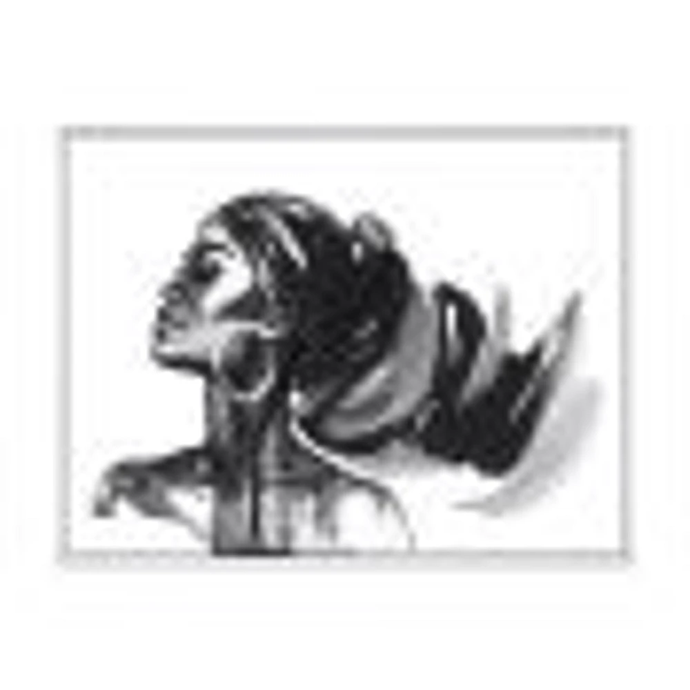 Toile « Monochrome Portrait of African American Woman IV