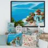 House Near The Sea Colorful Flowers I  Wall Art