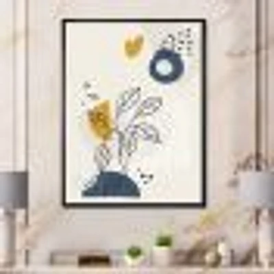 Vintage Boho Minimalistic Flowers II  Wall Art