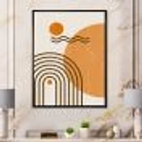 Abstract Rainbow Sun and Moon Earth Tones II  Wall Art