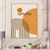 Abstract Rainbow Sun and Moon Earth Tones II  Wall Art