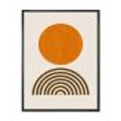 Minimal Orange Sun and Rainbow I Wall Art