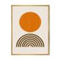 Toile « Minimal Orange Sun and Rainbow I »