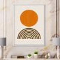 Toile « Minimal Orange Sun and Rainbow I »