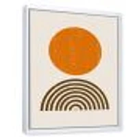 Minimal Orange Sun and Rainbow I Wall Art