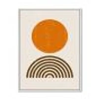 Toile « Minimal Orange Sun and Rainbow I »