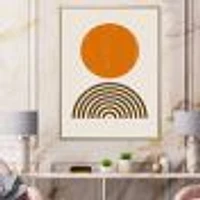 Minimal Orange Sun and Rainbow I Wall Art