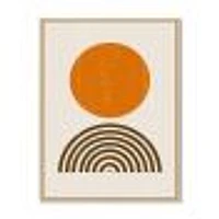 Minimal Orange Sun and Rainbow I Wall Art