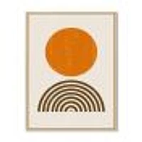 Toile « Minimal Orange Sun and Rainbow I »