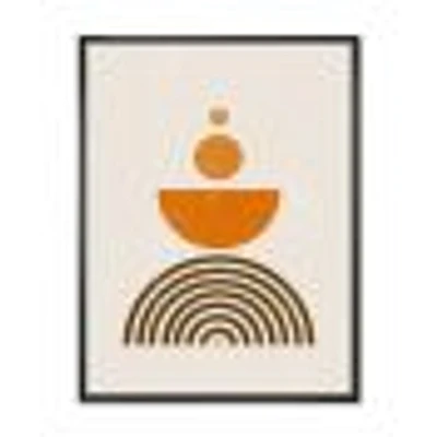 Abstract Rainbow Sun and Moon Earth Tones V  Wall Art