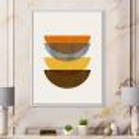 Abstract Geometric Moon Earth Tones  Wall Art