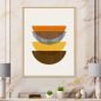 Abstract Geometric Moon Earth Tones  Wall Art