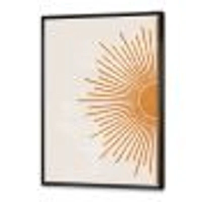 Orange Sun Print I  Canvas Wall Art