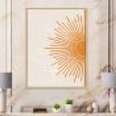 Orange Sun Print I  Canvas Wall Art