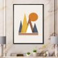 Mountain Abstract and Sun  Wall Art