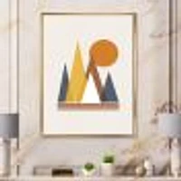 Mountain Abstract and Sun  Wall Art