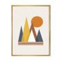 Toile « Mountain Abstract and Sun »