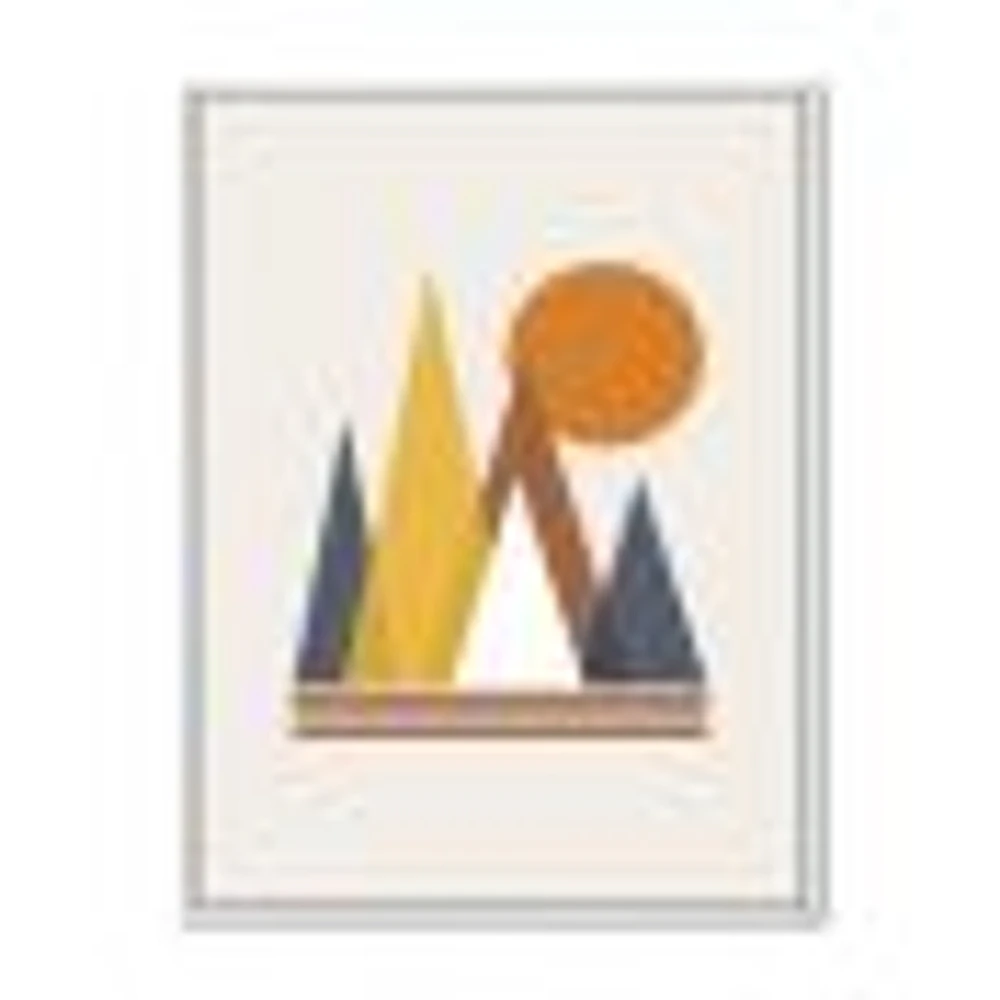 Mountain Abstract and Sun  Wall Art