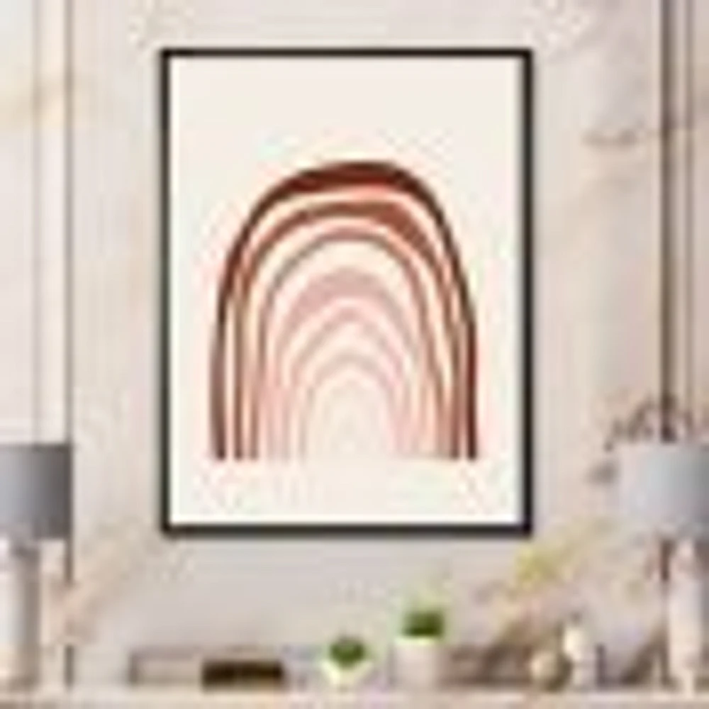 Terracotta Minimalist Boho Rainbow I  Wall Art