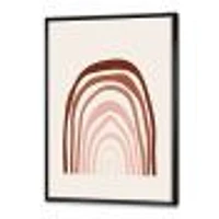 Terracotta Minimalist Boho Rainbow I  Wall Art