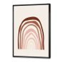 Terracotta Minimalist Boho Rainbow I  Wall Art