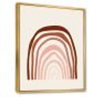 Terracotta Minimalist Boho Rainbow I  Wall Art