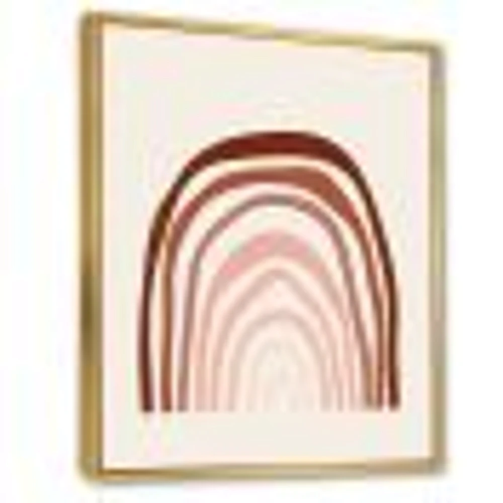 Terracotta Minimalist Boho Rainbow I  Wall Art