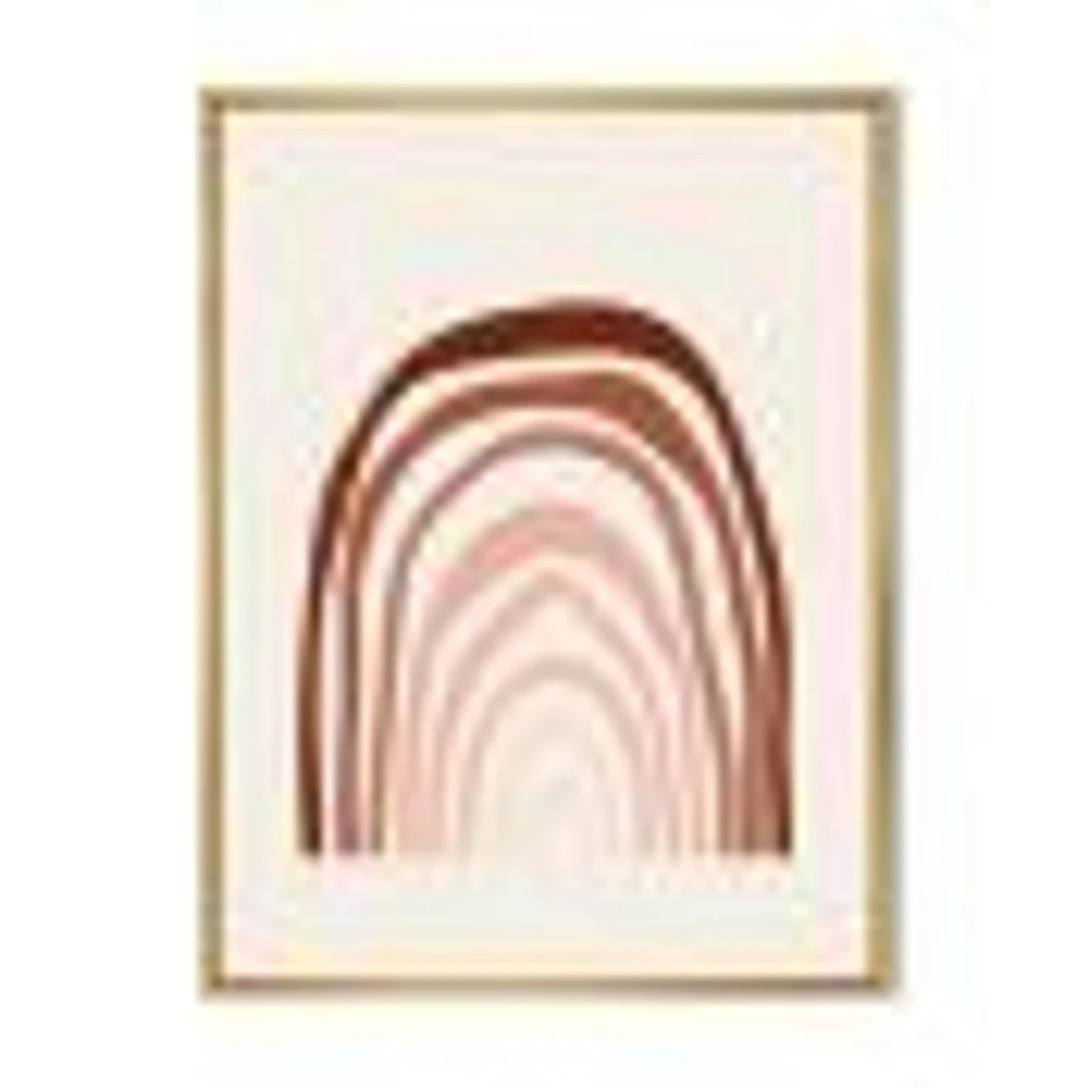 Terracotta Minimalist Boho Rainbow I  Wall Art