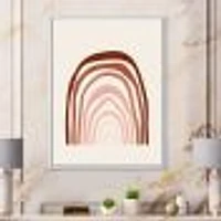 Toile « Terracotta Minimalist Boho Rainbow I »