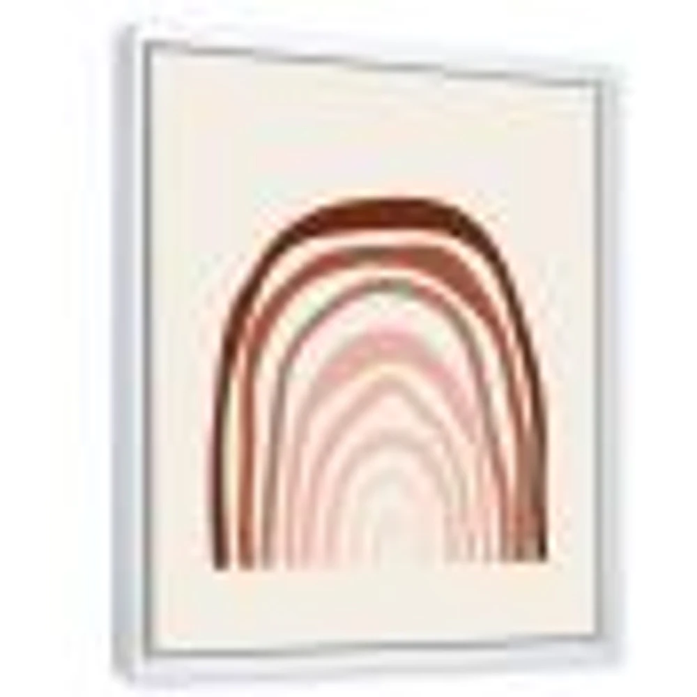 Terracotta Minimalist Boho Rainbow I  Wall Art