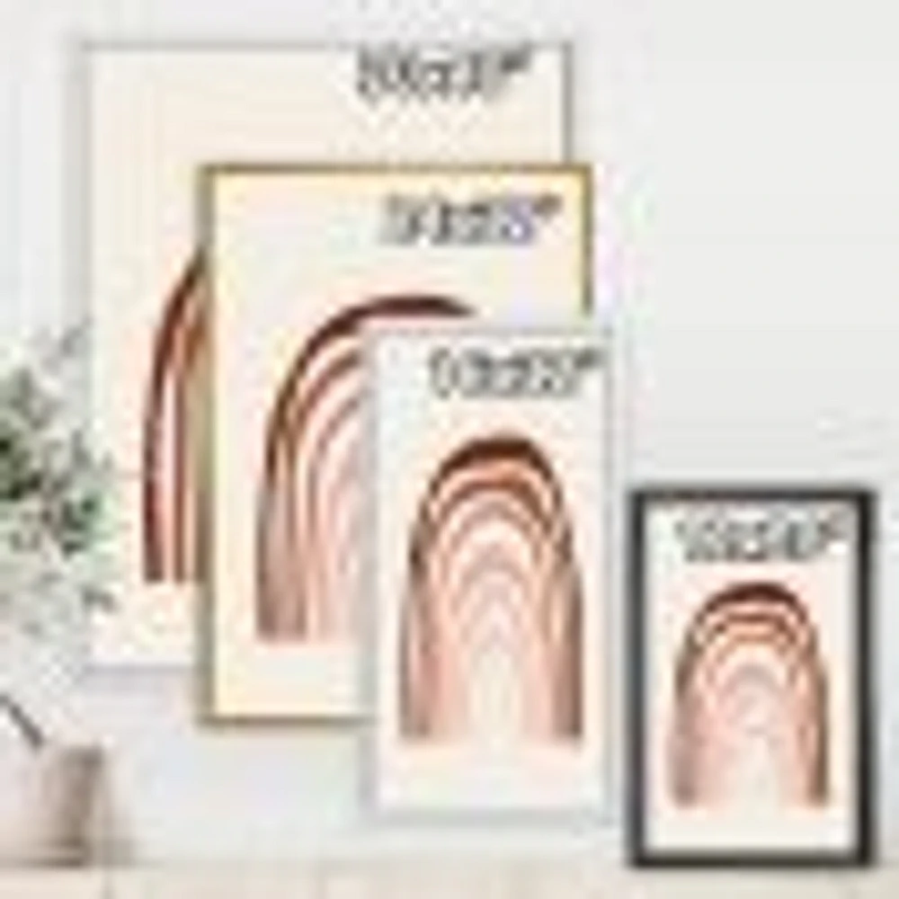 Terracotta Minimalist Boho Rainbow I  Wall Art