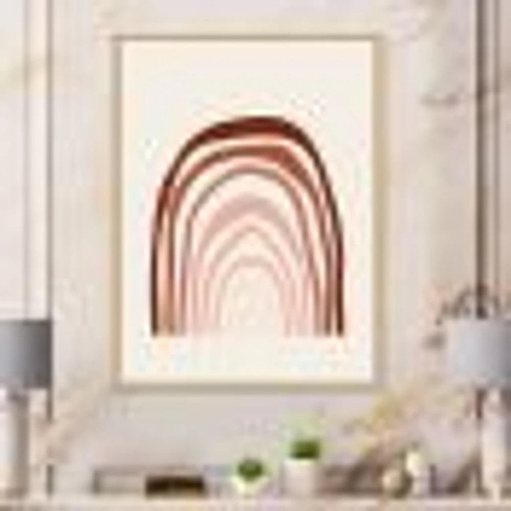 Terracotta Minimalist Boho Rainbow I  Wall Art