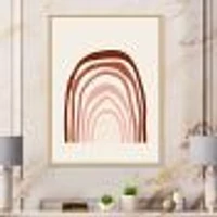 Terracotta Minimalist Boho Rainbow I  Wall Art