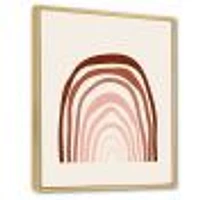 Terracotta Minimalist Boho Rainbow I  Wall Art