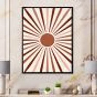 Geometric Radiant Sun  Canvas Wall Art