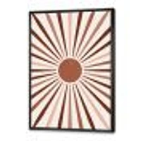 Geometric Radiant Sun  Canvas Wall Art