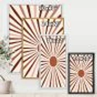 Geometric Radiant Sun  Canvas Wall Art